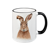 Tasse Hase, schwarz, 330ml