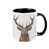 Tasse Hirsch, schwarz innen, 330ml