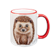 Tasse Igel, rot, 330ml