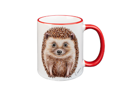 Tasse Igel, rot, 330ml