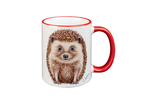 Tasse Igel, rot, 330ml