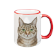Tasse Katze, rot, 330ml