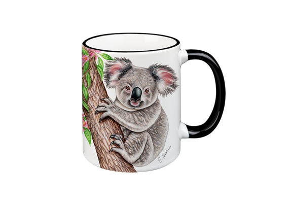 Tasse Koala, schwarz, 330ml