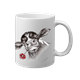 Tasse Kuh mit Blume, weiss, 330ml