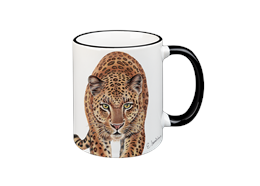 Tasse Leopard, schwarz, 330ml