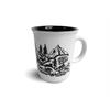 Tasse mit Scherenschnitt Relief schwarz 10.5cm