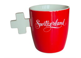 Tasse mit Schweizerkreuz Henkel, Keramik