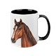 Tasse Pferd, schwarz innen, 330ml