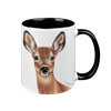 Tasse Reh, schwarz innen, 330ml
