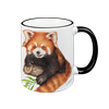 Tasse Roter Panda, schwarz, 330ml