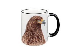 Tasse Steinadler, schwarz, 330ml