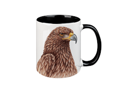 Tasse Steinadler, schwarz innen, 330ml