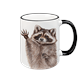 Tasse Waschbär, schwarz, 330ml