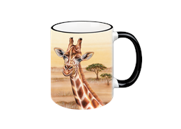 Tasse Wild Giraffe, schwarz, 330ml