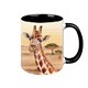 Tasse Wild Giraffe, schwarz innen, 330ml