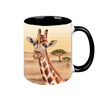 Tasse Wild Giraffe, schwarz innen, 330ml