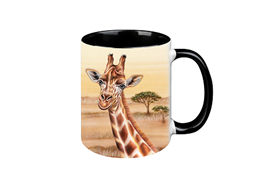 Tasse Wild Giraffe, schwarz innen, 330ml