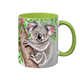 Tasse Wild Koala, hellgrün innen, 330ml