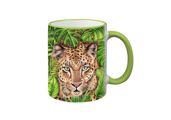 Tasse Wild Leopard, hellgrün, 330ml