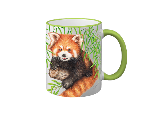 Tasse Wild Roter Panda, hellgrün, 330ml