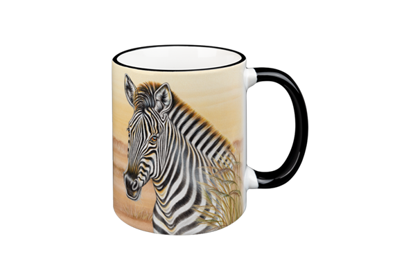 Tasse Wild Zebra, schwarz, 330ml