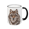 Tasse Wolf, schwarz, 330ml