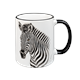 Tasse Zebra, schwarz, 330ml
