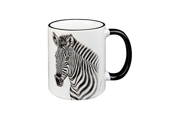 Tasse Zebra, schwarz, 330ml