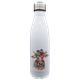 Thermoflasche Edelstahl Blumenkuh, weiss 500ml
