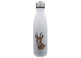 Thermoflasche Edelstahl Gams, weiss 500ml