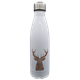 Thermoflasche Edelstahl Hirsch, weiss 500ml