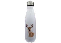 Thermoflasche Edelstahl Reh, weiss 500ml