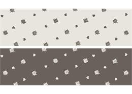 Thermokissen mit Kirschkern gefüllt, Edelweiss, Herzen, weiss grau, 45 x 12 cm