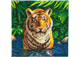 Tigre dans l'eau, 30x30cm Crystal Art Kit