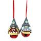Tiroler Weiblicher Gnome mitt Glocke zum Aufhängen, 2 assortiert