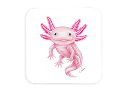 Untersetzer Axolotl, 9x9cm