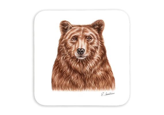 Untersetzer Bär, 9x9cm