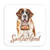 Untersetzer Bernhardiner, 9x9cm - Switzerland
