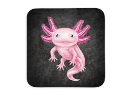 Untersetzer Black Edition, Axolotl, 9x9cm