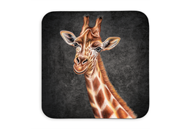 Untersetzer Black Edition, Giraffe, 9x9cm