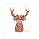 Untersetzer Blumenhirsch, 10 x10cm