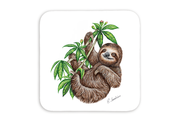 Untersetzer Faultier, 9x9cm