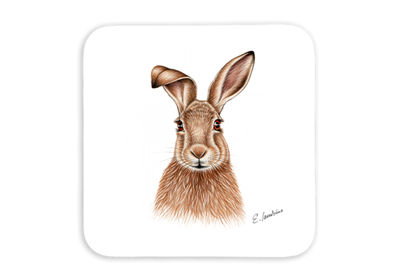 Untersetzer Hase, 9 x 9cm