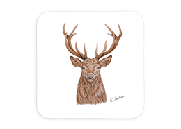 Untersetzer Hirsch, 9 x 9cm