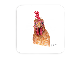 Untersetzer Huhn, 10 x10cm