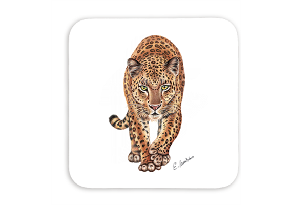 Untersetzer Leopard, 9x9cm