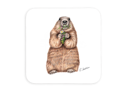 Untersetzer Murmeltier 9 x 9cm