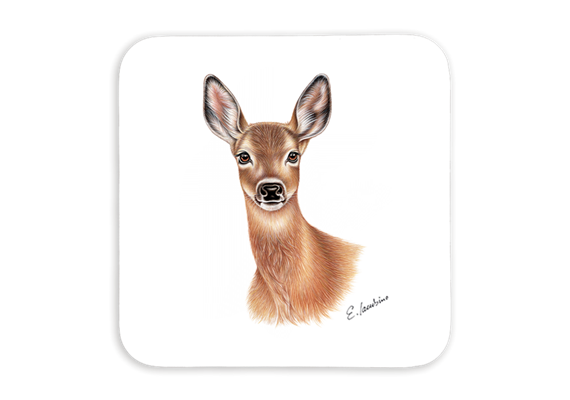 Untersetzer Reh, 9x9cm