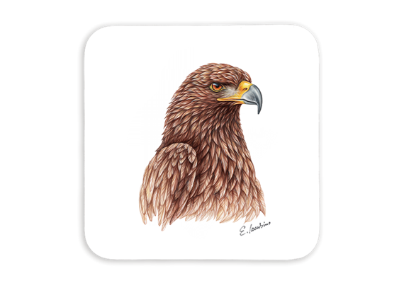 Untersetzer Steinadler, 9x9cm