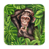Untersetzer Wild Affe, 9x9cm